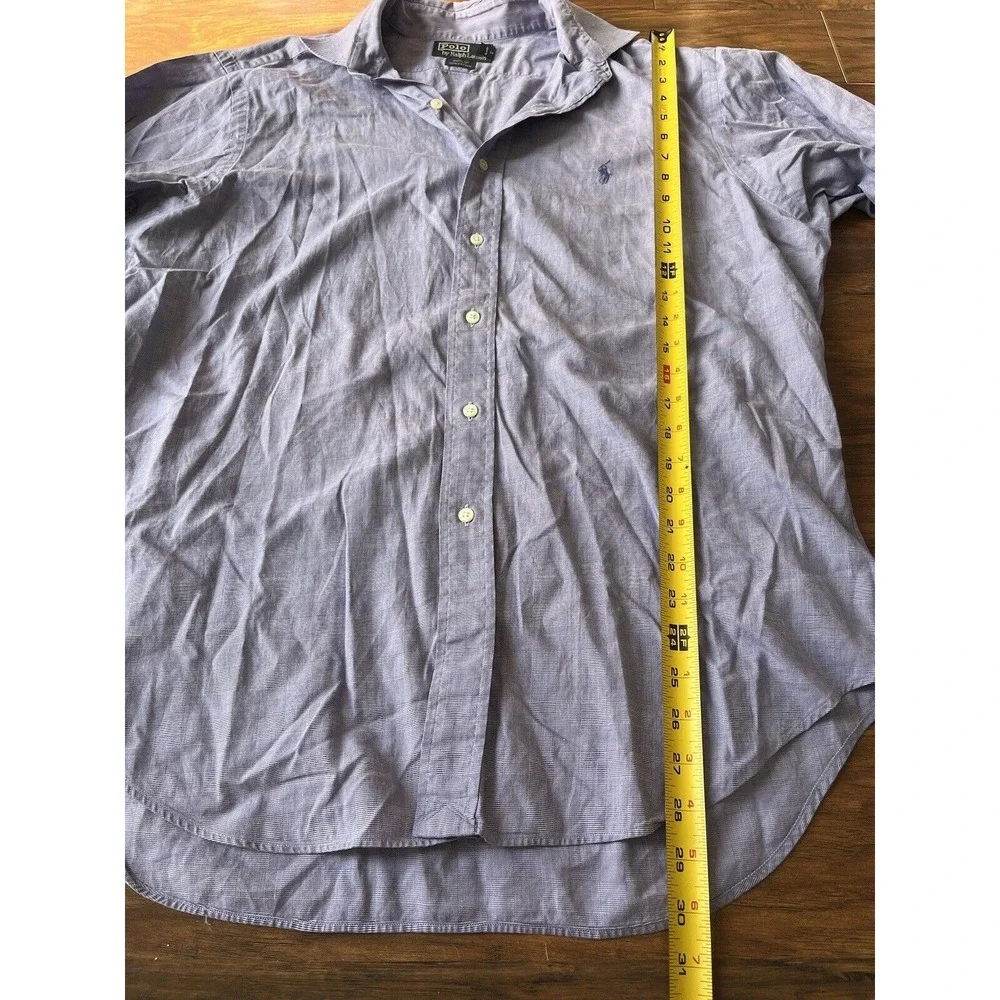 Polo Ralph Lauren Mens Philip Long Sleeve Button Up Shirt Size 16.5 36/37 Purple